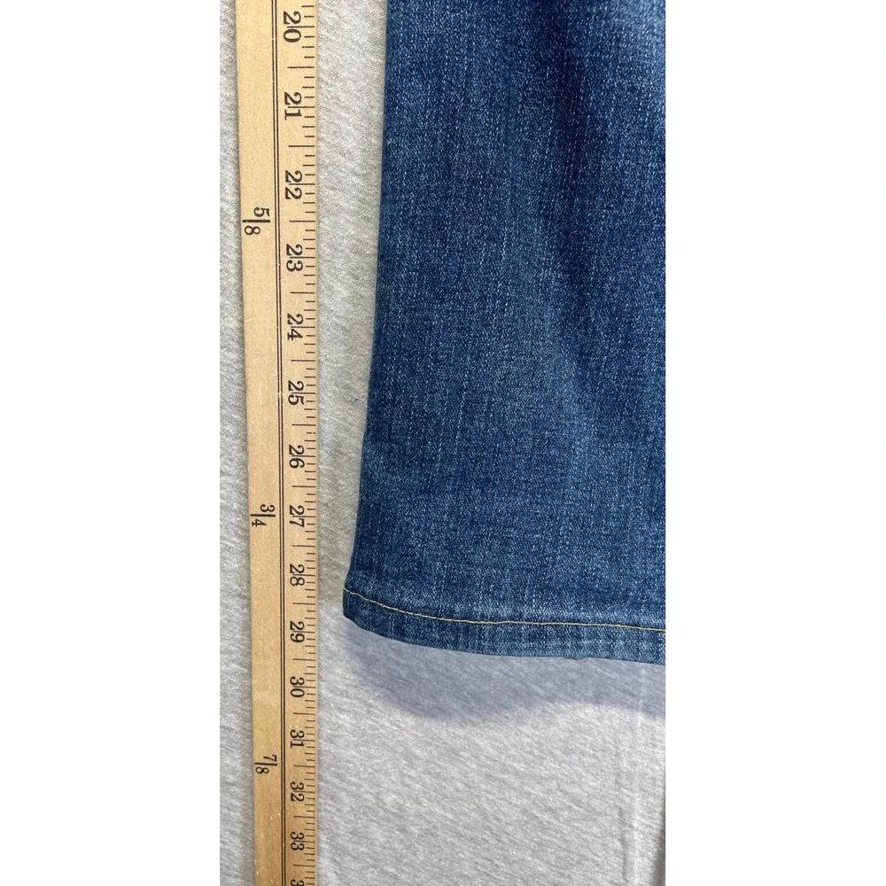 True Religion Jeans Men 36 Blue Medium Wash Denim Cotton Straight Leg Distressed